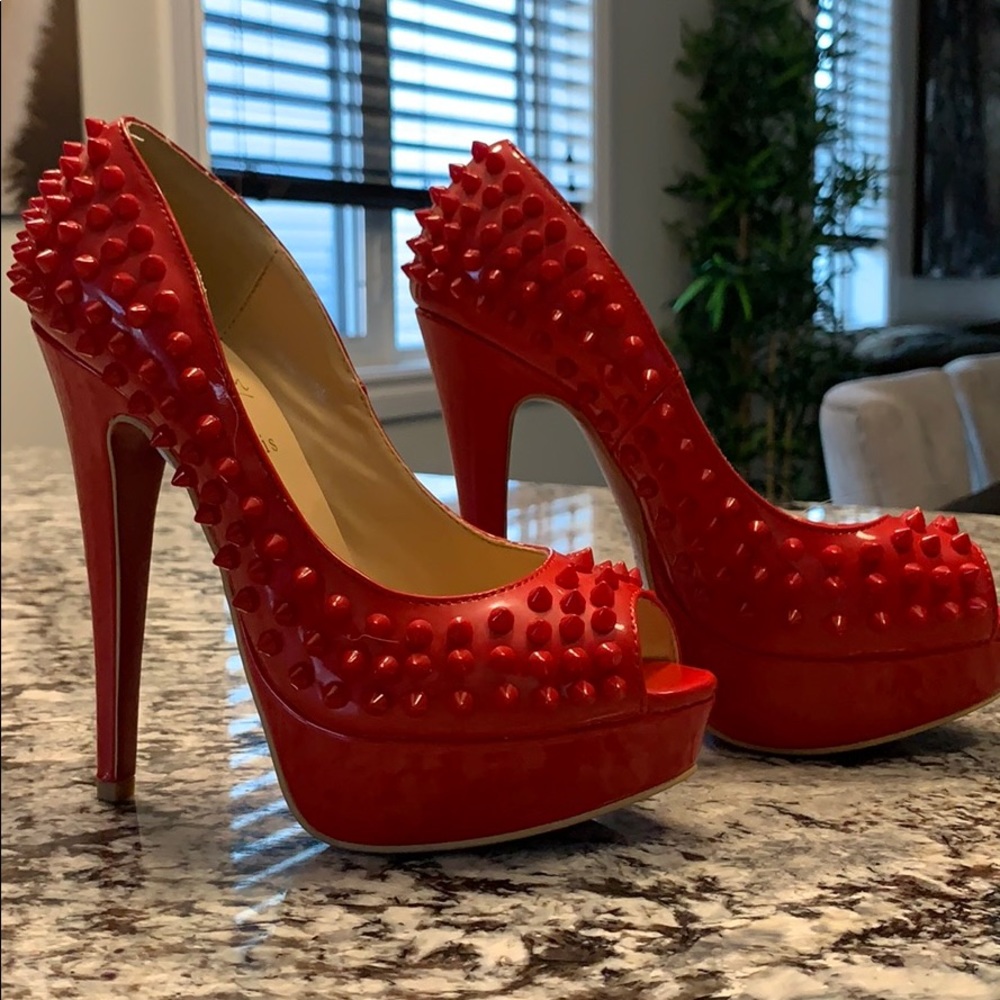 Louboutin Spike Peep Toe Heels size 37